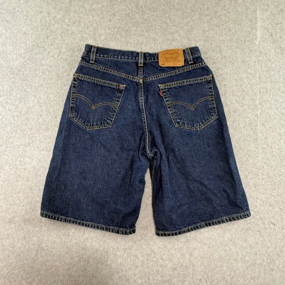 Levi's 550 Relaxed Fit Denim Shorts Mens 30 Dark Wash Vintage 90s Jean Jorts